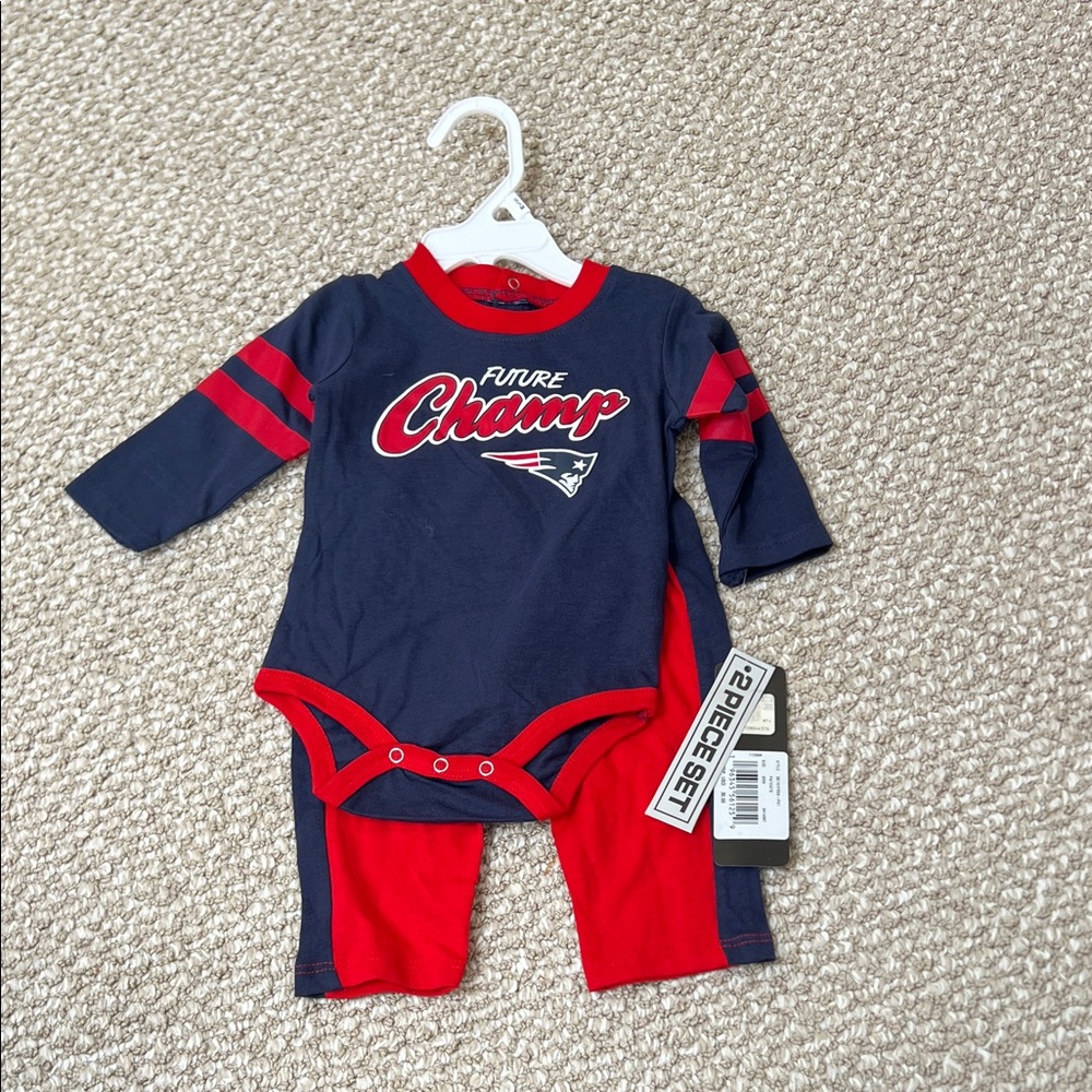 Patriots Future Champ Kids One Piece Set - Navy and Red NWT 0-3M